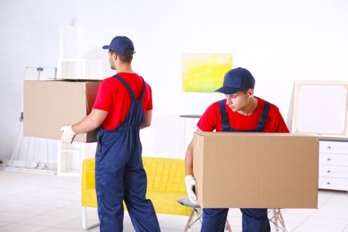 Removal van and crew preparing for a same day move in Maida Vale