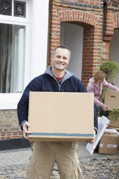 Removal team preparing a move in a Maida Vale residential street