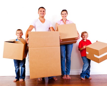 Office relocation planning in Maida Vale with desks and moving boxes