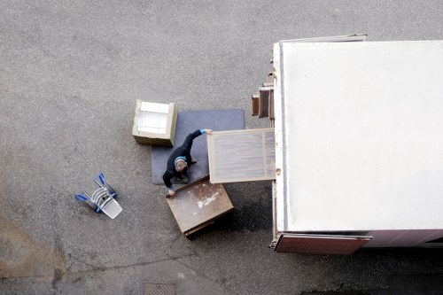 A local moving van outside a Maida Vale residential street for a student relocation